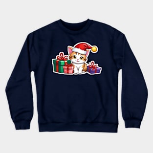 Cat christmas and gift christmas Crewneck Sweatshirt